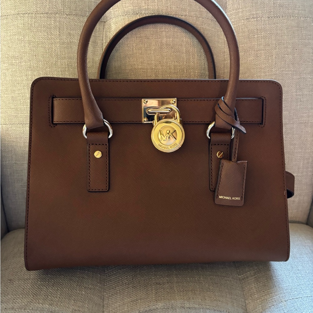 NWT Michael Kors Brown Leather Satchel